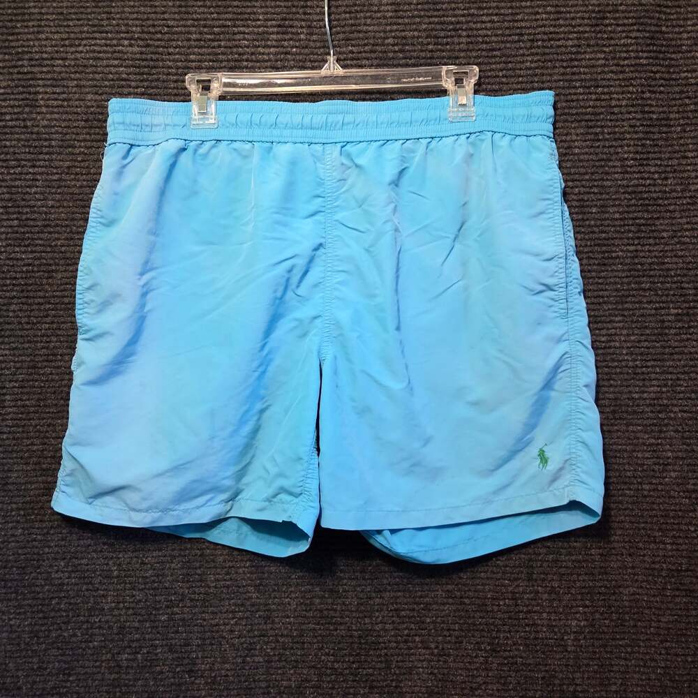 Polo Ralph Lauren Swim Trunks Mens Large Light Blue Board Shorts Swimwear L